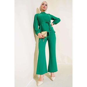 ชุดคอหิน2ชิ้นสีเขียว - Product Image 1