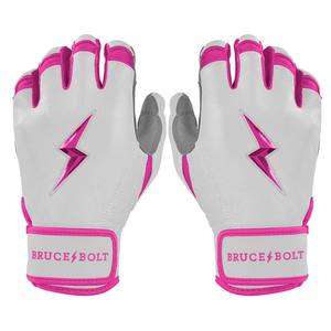 Guantes de bateo de béisbol y softbol de cuero genuino Cierre de gancho y bucle ambidiestro para adultos Transpirable Color personalizable - Product Image 1