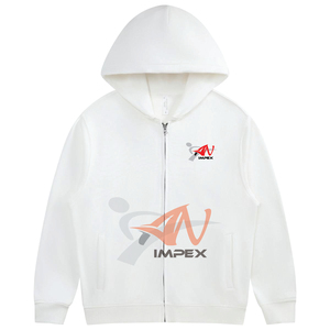 เสื้อฮู้ดดี้แบบซิปเต็มตัว น้ำหนัก 330 กรัม ทรงโอเวอร์ไซส์ สำหรับทุกเพศ สั่งทำได้ พร้อมปักโลโก้ ผลิตจากโรงงาน เสื้อฮู้ดดี้ผู้ชาย - Product Image 1
