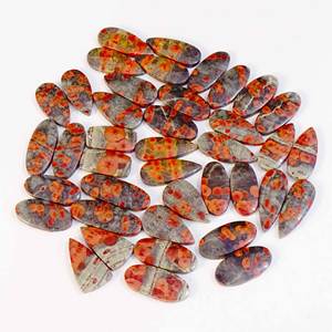 Paire de cabochons en quartz d'obsidienne mexicaine naturelle de super qualité disponible en formes et tailles mélangées pour la fabrication de bijoux - Product Image 4