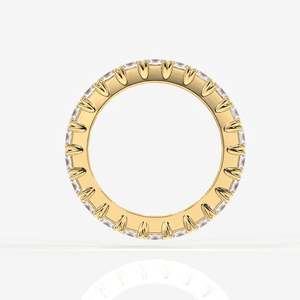Princess Cut Lab Grown Diamond Eternity Band 14K Gold <b>Ring</b> Premium Diamond <b>Rings</b> - Product Image 4