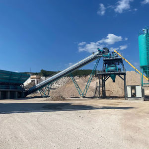 เครื่องแบทช์คอนกรีตแบบอยู่กับที่120 M3/ชม. เครื่องยนต์กระปุกเกียร์มอเตอร์พร้อมส่วนประกอบหลัก PLC สำหรับโครงการที่เน้นประสิทธิภาพ - Product Image 1