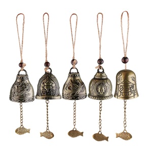 Campana de Navidad grabada antigua de alta calidad, accesorios de campana de Metal festivo con tela colgante, muñeco de nieve, decoración del hogar - Product Image 1