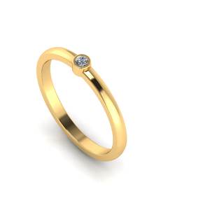 แหวนหมั้นเพชรมอยส์ซอไนต์สีเงินสเตอร์ลิง925ประดับอัญมณีขนาดเล็ก18K - Product Image 3