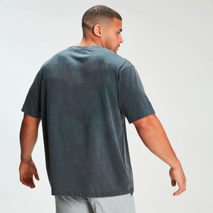 Personnalisable Acid Wash T-Shirt Oversize Vintage Casual Style Heavyweight Cotton Breathable Plus Size Half Your Design - Product Image 2