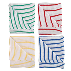 ผ้าเช็ดจานผ้าฝ้ายลายทาง30x30ซม., ผ้าเช็ดทำความสะอาดครัวถูกสุขอนามัยผ้าเช็ดจาน - Product Image 1