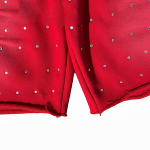 Pantalones cortos de secado rápido sólidos de cintura media personalizados con estampado de pantalla 100% algodón con diamantes de imitación desteñidos por el sol para hombres - Product Image 5