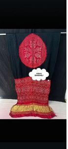 Sari Bandhej Estilo Rasmandal de Alta Calidad, Elegante Sari Bandhej de Seda Gajji para Fiestas a un Precio Inmejorable del Fabricante - Product Image 3