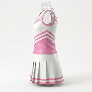 Ensembles d'entraînement personnalisés pour équipes de cheerleading adultes, impression par sublimation, tissu extensible sans couture en spandex/polyester, logo frontal, uniformes de cheerleading - Product Image 3