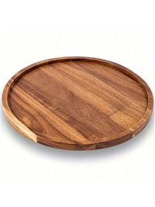 Placa de cargador de cerámica segura Patrón de planta No tóxico Lavavajillas Seguro Redondo para servir pasteles de pan de frutas - Product Image 6