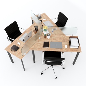 Modern Square Trapezoid <b>Office</b> <b>Table</b> 140x60cm Rubber Wood Oval Legs HBLG027 Minimalist Design - Product Image 6