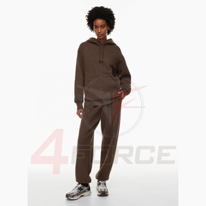 Sudadera holgada de felpa francesa transpirable ligera para mujer personalizada de alta calidad, Top básico de Yoga con hombros caídos de algodón suave - Product Image 3