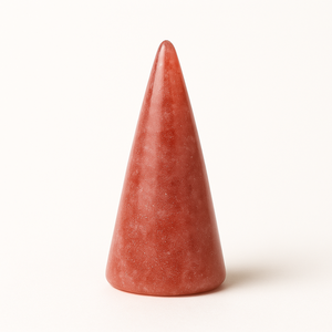 Fraise Quartz Cristal Sculpté Cône Anneau Titulaire Stand Naturel Pierres Précieuses Bijoux Affichage Guérison Cristal Décor Cadeau - Product Image 1