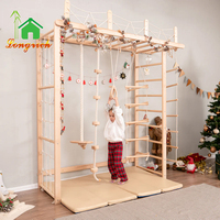 Aire de jeux Montessori pour enfants en bois barres de singe d'intérieur cadre d'escalade salle de sport pour les tout-petits