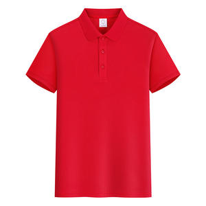 T-shirt à manches courtes en polyester 100% personnalisé OEM, couleur unie, avec logo brodé, vêtements de travail couleur unie, chemises POLO - Product Image 3