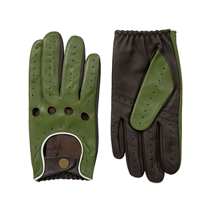 Mode classique en peau de mouton écran tactile conduite gants en cuir hommes gants d'hiver doublés noir vert gants de mode - Product Image 2