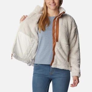 Veste en laine Sherpa vierge de conception personnalisée OEM Vente en gros Veste polaire zippée Veste polaire Sherpa personnalisée pour femmes à vendre - Product Image 2