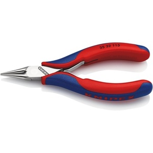 Alicates de agarre para electrónica KNIPEX, 115 mm de longitud total, mandíbulas con punta redonda, forma 3, empuñaduras multicomponentes para pesca - Product Image 1