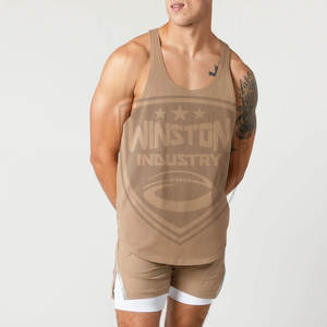 New 2024 2025 Quick-Dry Activewear Fitness Men Stringer Oversized Good Quality Custom Made Men Stringer - Product Image 1