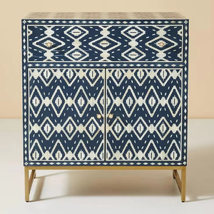 Incrustation d'os généralement artisanat tradition personnalisée et florale Table de chevet armoire incrustation d'os salon d'Inde - Product Image 1