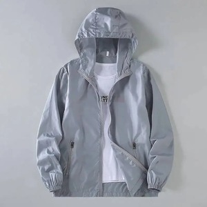 <b>Men's</b> <b>Summer</b> <b>Lightweight</b> Sporty Loose Fit Sunscreen <b>Jacket</b> Casual Hooded Coat Thin Outerwear Versatile Simple Design - Product Image 5