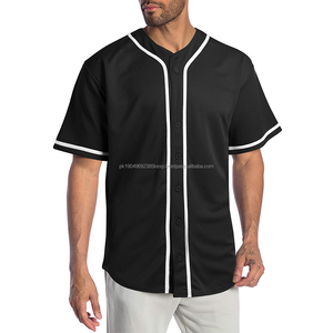 2023 échantillon gratuit en gros impression personnalisée chemises unies haut bleu hommes Sublimation pas cher Baseball Jersey été hauts - Product Image 2