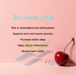 Suministro directo de fábrica HGO de polvo de cereza agria natural pura (grado alimenticio) Especificación de polvo de fruta (polvo de fruta o vegetal) - Product Image 5