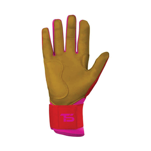 Best Selling Baseball Batting <b>Gloves</b> <b>Red</b> & White Color Moisture Wicking Lightweight Softball Batting <b>Gloves</b> for Youth and Adults - Product Image 2