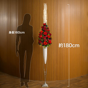 Vraies grandes roses décoration de mariage en vrac haut mur fleurs préservées et plantes artificielles toucher pour les mariages et événements - Product Image 2