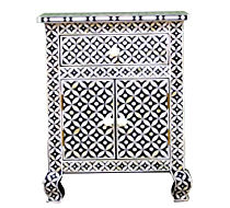 Mesa de Esquina India con Incrustaciones de Hueso Vintage de Crafts Galore, Auténtica, Hecha y Elaborada a Mano - Product Image 2