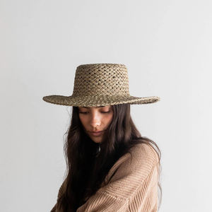 Chapeau de plage d'été en jonc de mer à large bord, vente en gros du Vietnam - Product Image 3