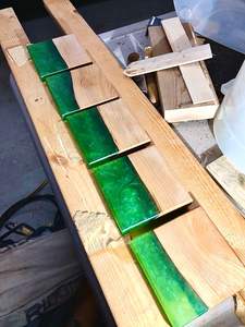 Posavasos de madera de nogal de resina SCRATCHES para el hogar, posavasos de madera de resina epoxi, posavasos de lujo personalizado para bebidas - Product Image 5