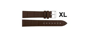 สายนาฬิกาหนังสีน้ำตาลเข้ม XL 1305คลาสสิกคุณภาพสูงกันน้ำสร้อยข้อมือเหล็กขนาด8-24มม. ทำด้วยมือขนาด20มม. 22มม. - Product Image 3