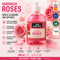 Savon pour les mains à la rose en marque privée 500ml OEM |   Savon pour les mains floral végétalien |   Espagne UE