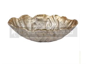 Tazón de Servir Circular de Aluminio Dorado de Lujo, Ligero, Duradero y Resistente al Calor, para el Hogar y Hoteles, de Millenium Handicrafts - Product Image 4