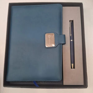 2026 A5 Size PU Leather Planner Diary with Pen <b>Christmas</b> Business <b>Gift</b> Set Handmade Wholesale From Manufacturer - Product Image 2