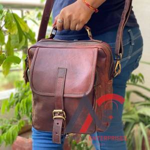 Bolso de mano de cuero de cabra con estilo Vintage para mujer, bolso de compras, bolso de cuero elegante, bolsos hechos a mano de cuero Real - Product Image 1