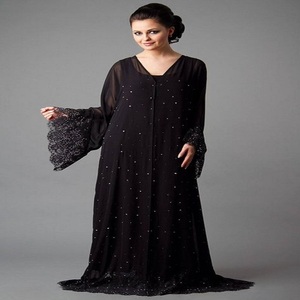 Abaya de maternité classique en velours pour l'automne, longue jusqu'au sol, avec traîne détachable, manches longues, hijab, robe kaftan modeste - Product Image 4