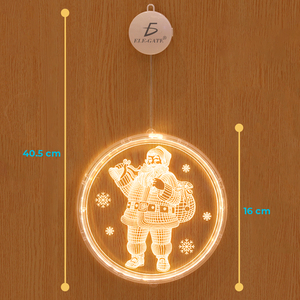 Luci a stringa LED trasparenti in acrilico con ventosa per decorazioni natalizie da esterno - Product Image 2