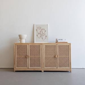 New modern designs handcrafted <b>rattan</b> cabinet top selling cheapest price storage cabinets for kitchen - Product Image 1