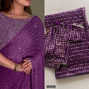 Dân Tộc Saree chuỗi thiết kế truyền thống Saree nhà thiết kế Ấn Độ chuỗi Sari cho phụ nữ mới nhất chuỗi thiết kế <span class=keywords><strong>sarees</strong></span> - Product Image 6