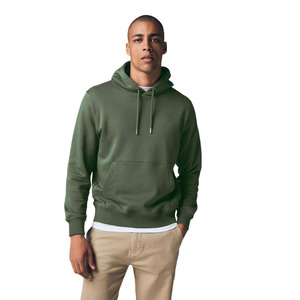 Sudadera con Capucha Verde Sólida Informal para Hombre, Sudadera de Algodón Suave con Bolsillo Tipo Canguro Ajustable, Sudadera con Capucha en Verde - Product Image 1