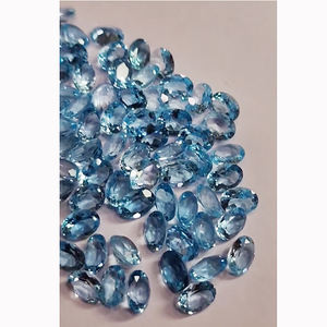 263 pièces de topaze bleu ciel naturel 6x4 7x5 8x6mm ovale 5x5mm facette carrée 240 Cts Lot Iroc ventes bonne qualité topaze coupe US $192 - Product Image 3