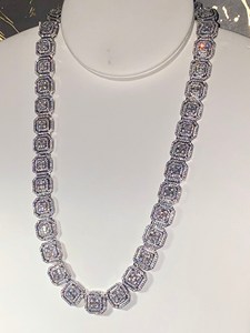 Collar de Cadena de Oro de 14K y Plata de Ley 925 con Engaste de Bisel y Moissanita VVS con Certificado IGI - Regalo Elegante y Moderno Personalizado - Product Image 3