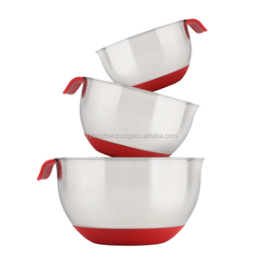 Mixing Bowl with Handle <b>Steel</b> Mixing Bowl 3 Pcs Set for Sale Low Prices Quality Assured <b>Stainless</b> <b>Steel</b> Anti Skid - Product Image 4