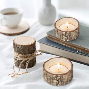 Paquete de 14 portavelas de madera para el hogar, boda, fiesta de Navidad, decoración del Día de San Valentín - Product Image 6