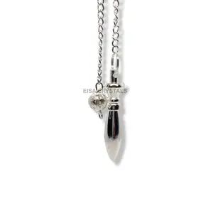 Hot-selling Brass Metal Pendulum online Silver Karnak Healing Dowsing pendulums Reiki Divination Metaphysical Tools For Sale