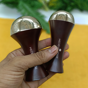 Best Quality Large Medium Sizes Kansa Wand Palm Grip Combo Set Original Indian Factory Handheld for Massage Therapy Body Neck - Product Image 3
