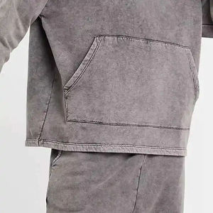 Ropa de invierno Hecho en Pakistán Chándal de lavado ácido Ropa de moda Chándal de lavado ácido de color sólido para hombres - Product Image 6