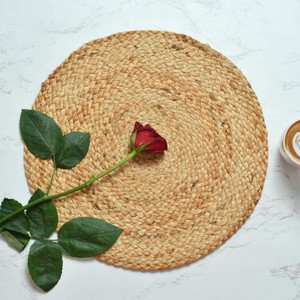 Braided Jute <b>Placemats</b> 40 Cm Round for <b>Dining</b> <b>Table</b>, Bed Side/Centre <b>Table</b>/Book Shelves Mix Colors Pack - Product Image 1